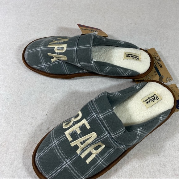 DLuxe Memory Foam Slippers Slip Ons Size Large Breathable Machine Washable Shoes - Picture 7 of 8